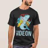 Funny Shark - Name Gideon T-Shirt (Vorderseite)
