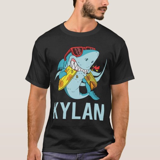 Funny Shark - Name Kylan T-Shirt (Vorderseite)