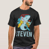 Funny Shark - Name Steven T-Shirt (Vorderseite)
