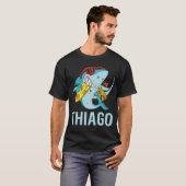 Funny Shark - Name Thiago T-Shirt (Vorne ganz)