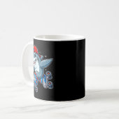 Funny Shark On Roller Skates Cute Cool Skater Anim Kaffeetasse (Vorderseite Links)