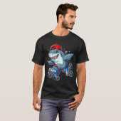 Funny Shark On Roller Skates Cute Cool Skater Anim T-Shirt (Vorne ganz)