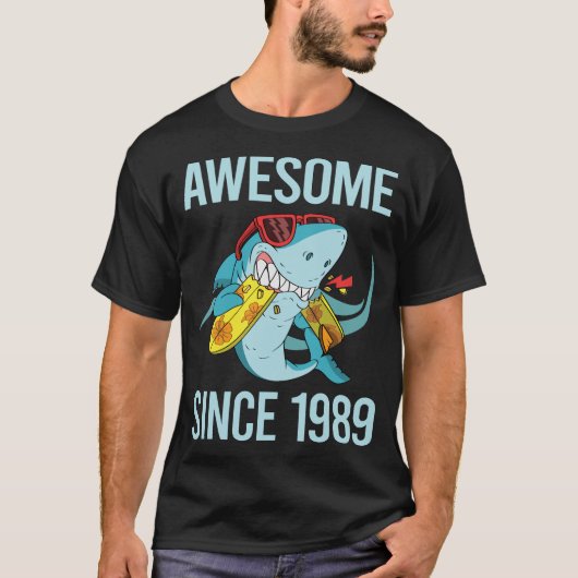 Funny Shark - Phantastisch seit 1989 T-Shirt (Vorderseite)