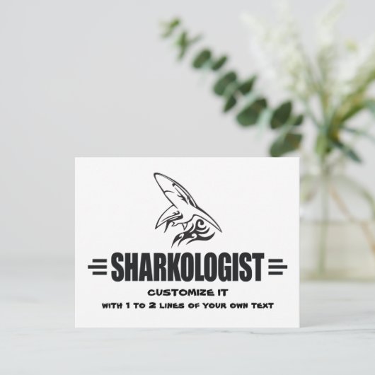 Funny Shark Postkarte (Stehend Vorderseite)