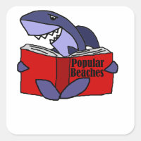 Funny Shark Reading Populäre Strände buchen