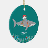 Funny Shark Round Christmas Ornament (Rechts)