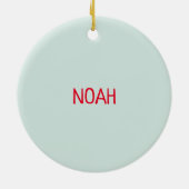 Funny Shark Round Christmas Ornament (Hinten)