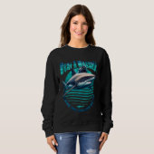 Funny Shark Scuba Diver Ozean Unterwasser Haifisch Sweatshirt (Vorne ganz)