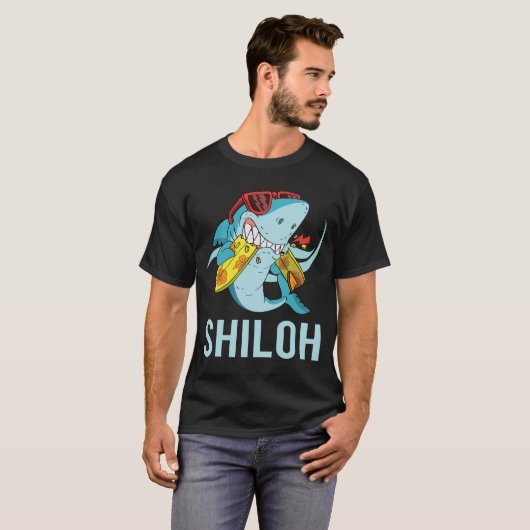 Funny Shark - Shiloh Name T-Shirt (Vorne ganz)