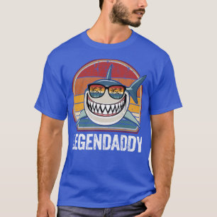 Funny Shark T-Shirt Retro Legendaddy Vater Gift Vi