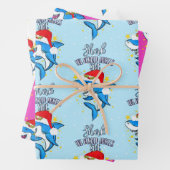 Funny Shark the Herald Angel Christmas Geschenkpapier Set (Beispiel)