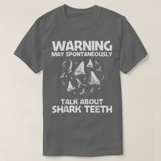 Funny Shark Tooth for Men Women Shark Teeth Fossil T-Shirt (Design vorne)