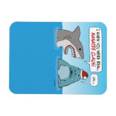Funny Shark und Manatee Claus Weihnachten Magnet (Horizontal)