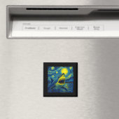 Funny Shark - Van Gogh Style - Starry Night Magnet (In Situ (Geschirrspüler))