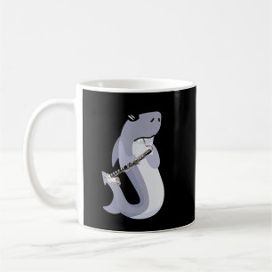 Funny Shark Wear Sonnenbrille spielen Bass Clarin Kaffeetasse