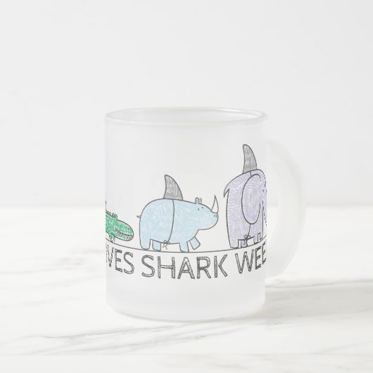 Funny Shark Week Coffee Tasse (VorderseiteRechts)