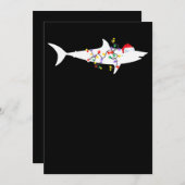 Funny Shark WeihnachtsLICHT Weihnachtsmannmütze Xm Feiertagskarte (Vorne/Hinten)