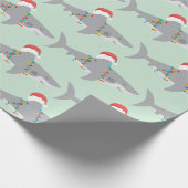 Funny Shark Weihnachtswrapping Paper Geschenkpapier (Ecke)