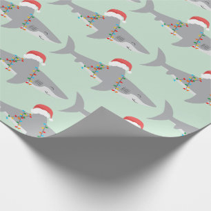 Funny Shark Weihnachtswrapping Paper Geschenkpapier