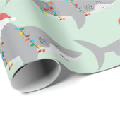 Funny Shark Weihnachtswrapping Paper Geschenkpapier (Rolleneckpunkt)