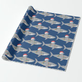 Funny Shark Weihnachtswrapping Paper Geschenkpapier (Ungerollt)