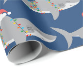 Funny Shark Weihnachtswrapping Paper Geschenkpapier (Rolleneckpunkt)