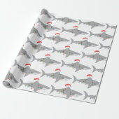 Funny Shark Weihnachtswrapping Paper Geschenkpapier (Ungerollt)