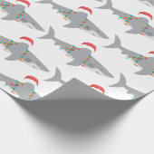 Funny Shark Weihnachtswrapping Paper Geschenkpapier (Ecke)
