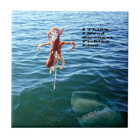 Funny Shark Will Octopus, Fliese (Vorderseite)