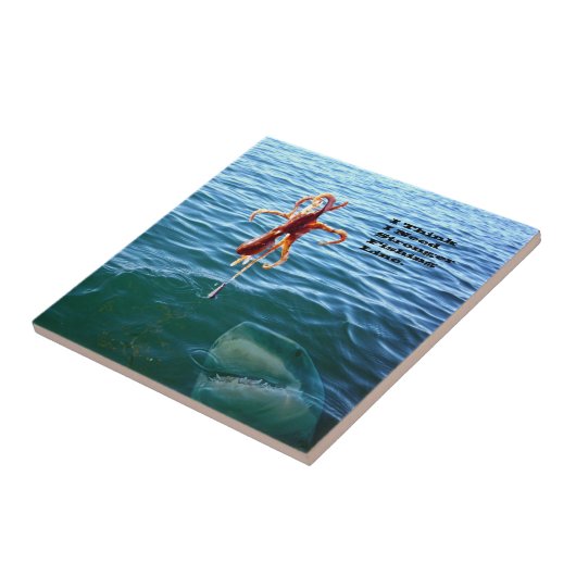 Funny Shark Will Octopus, Fliese (Seite)