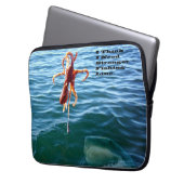 Funny Shark Will Octopus, Laptopschutzhülle (Vorderseite Links)