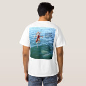 Funny Shark Will Octopus, T-Shirt (Schwarz voll)