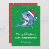 Funny Shark Winter Feiertag Frohe Weihnachten (Vorne/Hinten)