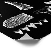 Funny Shark Zähne Design für Männer Frauen Hais Zä Poster (Ecke)