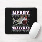 Funny Sharkmas Hai Ugly Weihnachtssüßer Mousepad (Mit Mouse)