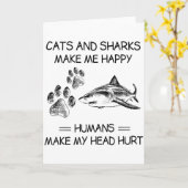 Funny Sharks And Dogs Make Me Happy Humans Make My Karte (Gelbe Blume)