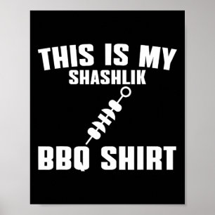 Funny Shashlik Lover Spaß Russische Grillen Outfit Poster