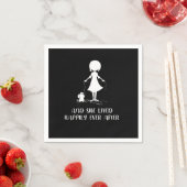 Funny she lebte glücklich je nach Hundelandschaft  Serviette (Beispiel)