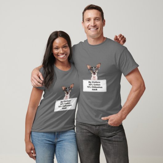 Funny Shedding Dog Chihuahua W Glasses T-Shirt (Unisex)