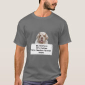 Funny Shedding Dog Clumber Spaniel T-Shirt (Vorderseite)