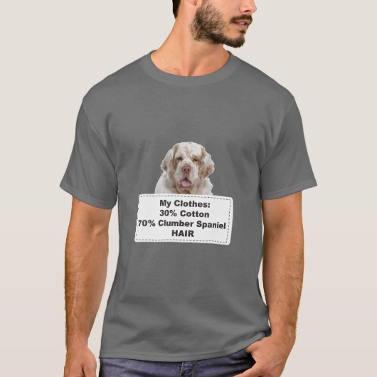 Funny Shedding Dog Clumber Spaniel T-Shirt (Vorderseite)
