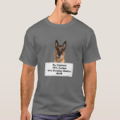 Funny Shedding Hund Belgisch Malinoi T-Shirt (Vorderseite)