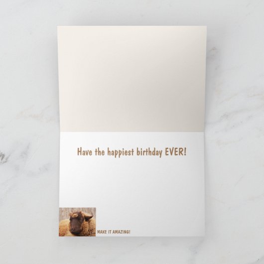 Funny Sheep Advisor Wisdom Birthday Karte (Innenseite)