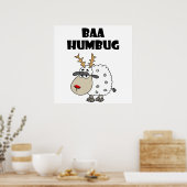 Funny Sheep Bah Humbug Christmas Puff Cartoon Poster (Küche)