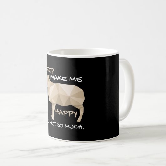 Funny Sheep Bauer Gift Lover Kaffeetasse (VorderseiteRechts)