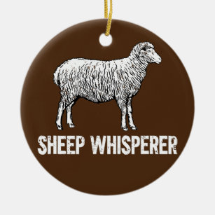 Funny Sheep Bauer Sheep Whisperer Sheep Lover Keramik Ornament