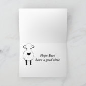 Funny Sheep Birthday, baden Sie am rthday, fügen S Karte (Innenseite)