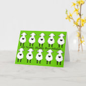 Funny Sheep Birthday, baden Sie am rthday, fügen S Karte (Gelbe Blume)