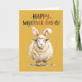 Funny Sheep Bunny Ears Easter Animal Humor Feiertagskarte