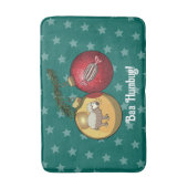 Funny Sheep Christmas Candy Baa Humbug Cartoon Badematte (Vorderseite Vertikal)